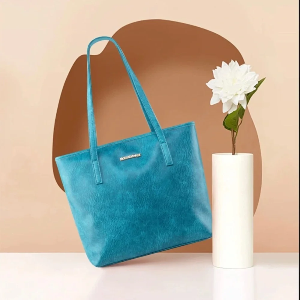 Montana West turquoise Tote Bags Vegan Leather Purse and Handbags.​​ - Picture 5 of 7
